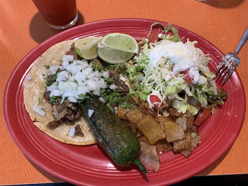 Carne Asada Sope and Taco
